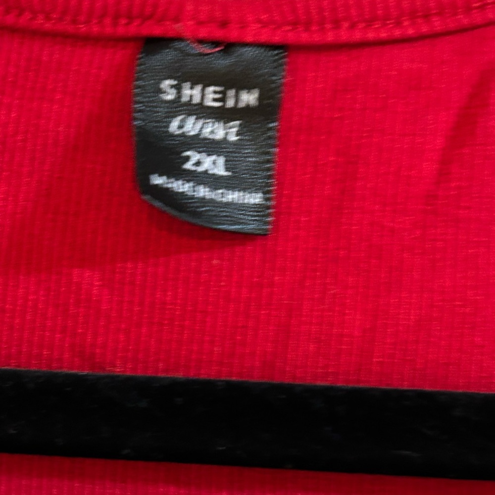 SHEIN Vibrant Red Long Sleeve Blouse - Picture 2 of 2
